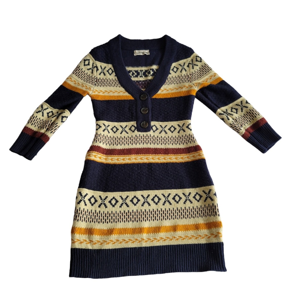 Urban Outfitters‎ Isla Fair Isle Sweater Fitted Bodycon Dress Size XS